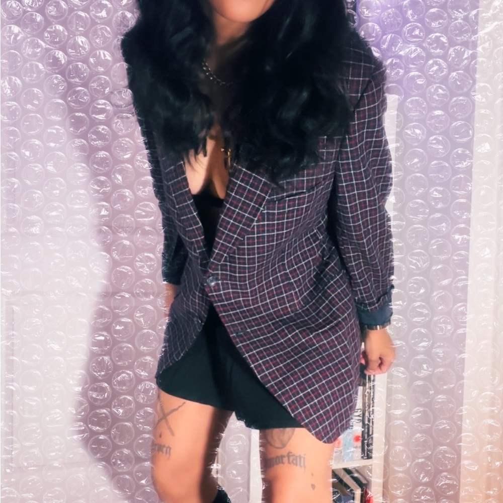 Vintage Kensington Blazer in Red/Navy Check